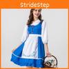 Traditional Blue Alice Maid Costume For Women Perfect For Beer Festival Celebrations
