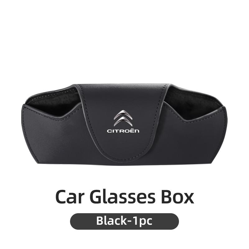 

Leather Car Glasses Box Sunglasses Storage Holder For Citroen C4 C5 C1 Berlingo Celysee Cactus Picasso Aircross Saxo Grand