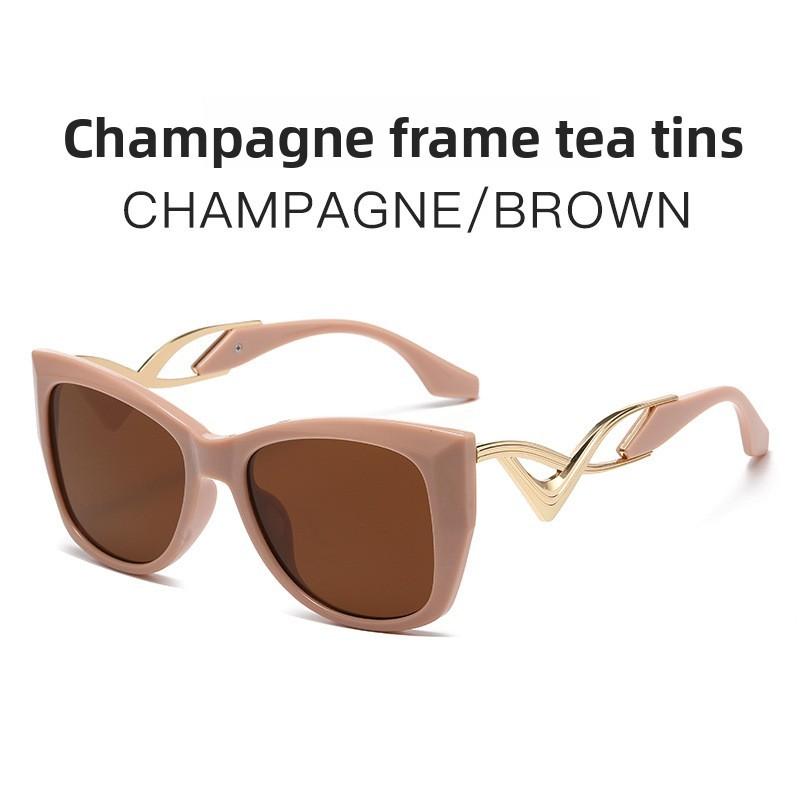 Cat Eye Sunglasses With Uv400 Protection For Fashionable Women Summer Wear