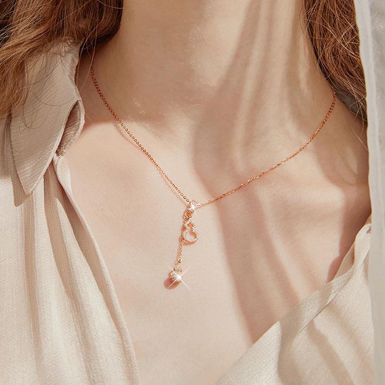 Fairy Gourd Women's Luxury Choker - Stylish Double Gourd Tassel Chain Necklace