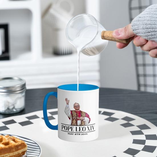 Funny Coffee Cup Pope Leo XIV Commemorative Mug Microwave Safe Ceramic