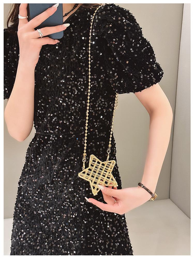 Fashion Metal Mouth Red Bag for Women High Quality Gold Shoulder Bags Designer Hollow Out Crossbody bag Cute Dinner sac Handbags