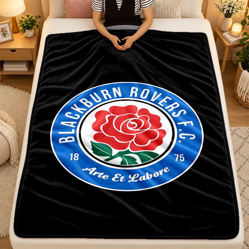 Flannel BlanketBlackburn Rovers Warm Soft Throw Blanket for Indoor Sofa Bed Living Room Use