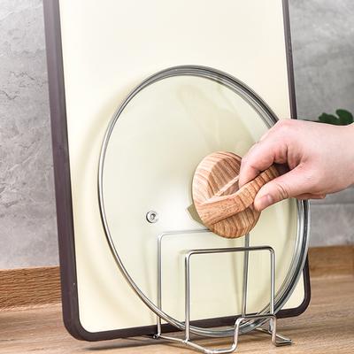 Mehrschichtiger Regalständer Platzsparend Rostfrei Schneidebretthalter Praktischer Küchenorganisator Topfdeckel Schmiedeeisen Heimdekoration