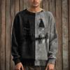 Herre Langermet Pullover Genser Casual Halloween Trykk Strikket Oversized Genser