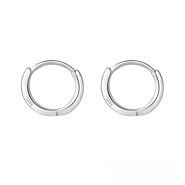 Cercle Uni, Boucles d'Oreilles Cercle, Boucles d'Oreilles Puces pour Femmes, Boucles d'Oreilles Premium