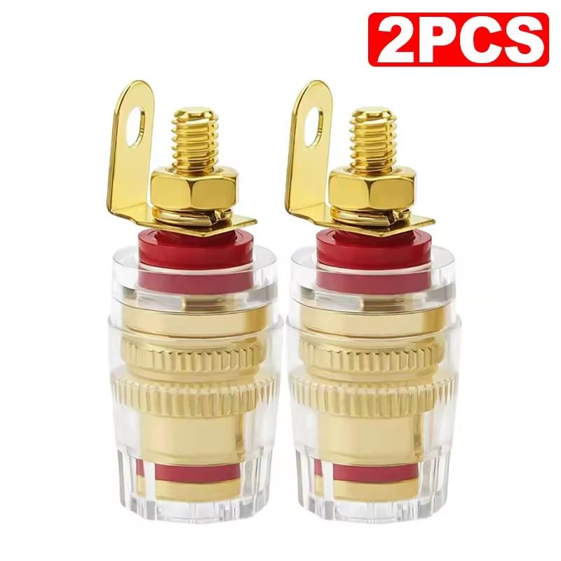 Banana Plug Connector Audio Jack Socket 4mm Binding Post For Amplifier Speaker Terminal Board Gold Plated Consumer ElectronicsGood product
