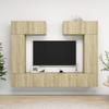 VidaXL 6-piece TV Unit Set, Sonoma Oak Chipboard