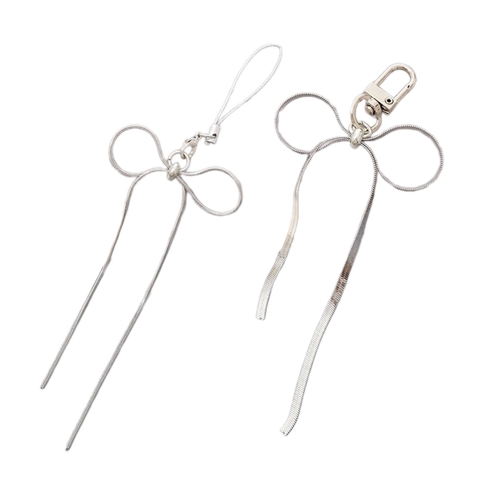 

2 шт. брелок-бантик, змеиная кость, цепочка для телефона, ремешок на запястье, простые банты-бабочки, телефонный брелок, антипотерянный подвесной трос 1