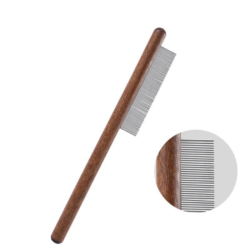 

Щетка-пуходерка для питомцев из массива дерева: Удаляет выпавшую шерсть и блох, подходит для кошек и щенков, прочная расческа для груминга. OPP Packaging