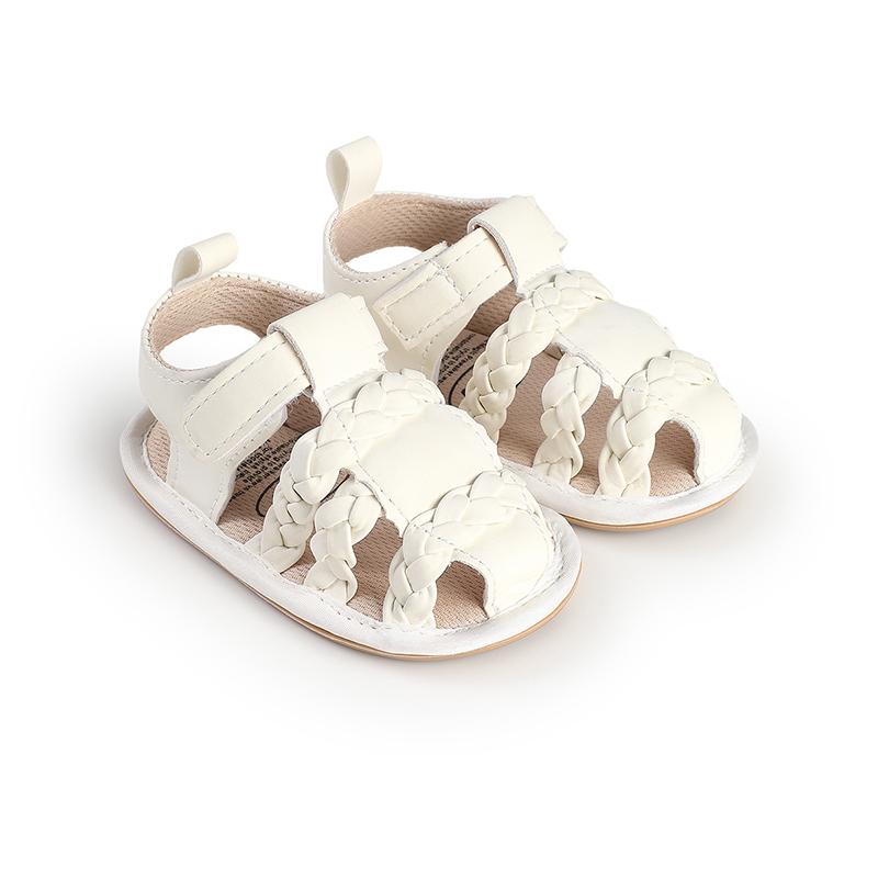 

Детские сандалии на плоской подошве с нескользящей подошвой, дышащая обувь для первых шагов 12