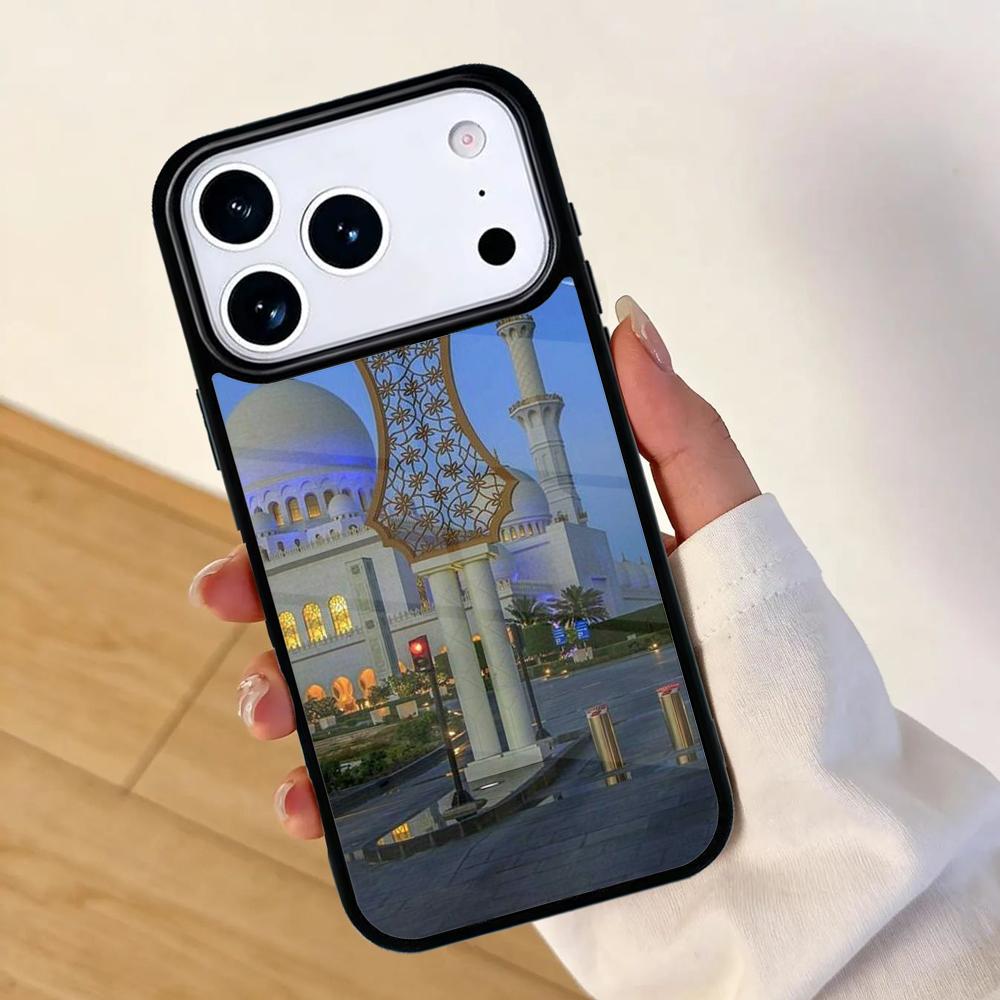 Arabic Muslim mosque building SOFT Mobile Phone Case for IPhone 17 AIR 16pro Max 15 14 13 12 11 Bumper Cover
