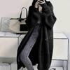 Fall Winter Outwear Women Long Cardigan Sweater Coat Open Front Mid Length Knitting Coat with Pockets