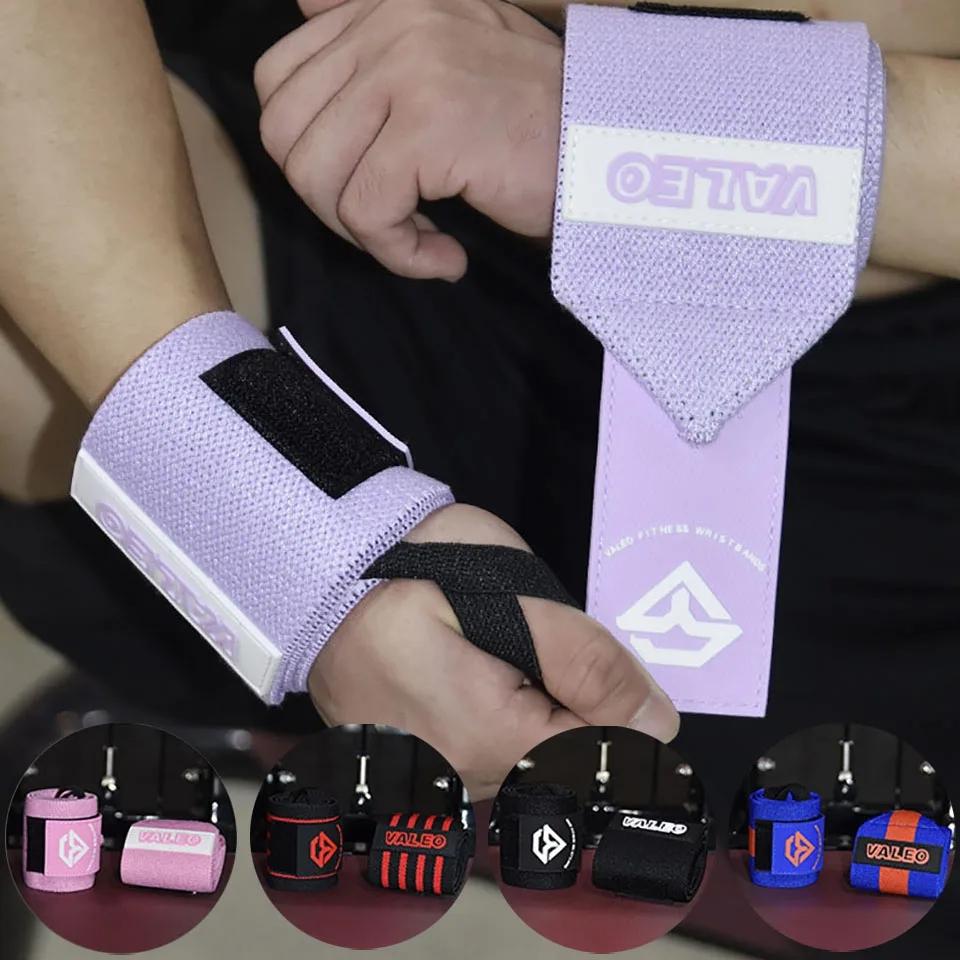 Loogdeel 1Pair Sport Wrist Wrap Sweat Absorbing Pressurized Fitness Weightlifting Bench Press Wrap Around Wristband Sprain Brace