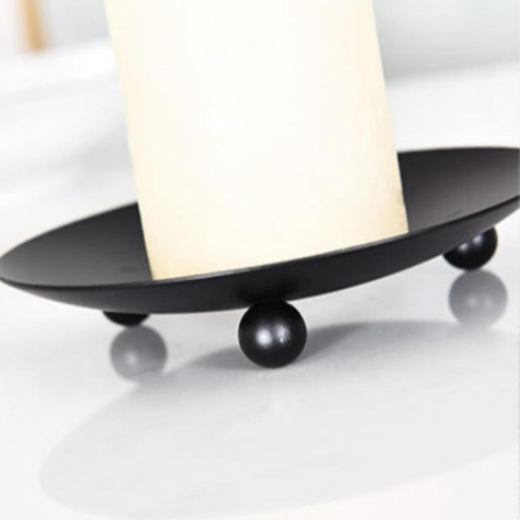 2pcs Iron Golden Candle Holder Decor Metal Tray type Gold Candle Holders for Home Restaurant Wedding Dinner Party Decorations