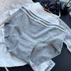 Ladies Summer Sweet Printed Lace Trimmed Striped Cotton Briefs