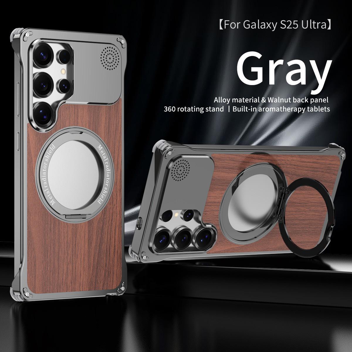 

Чехол для телефона Samsung S25 Ultra, ореховый металл, с вращающейся магнитной подставкой Samsung S25 Ultra