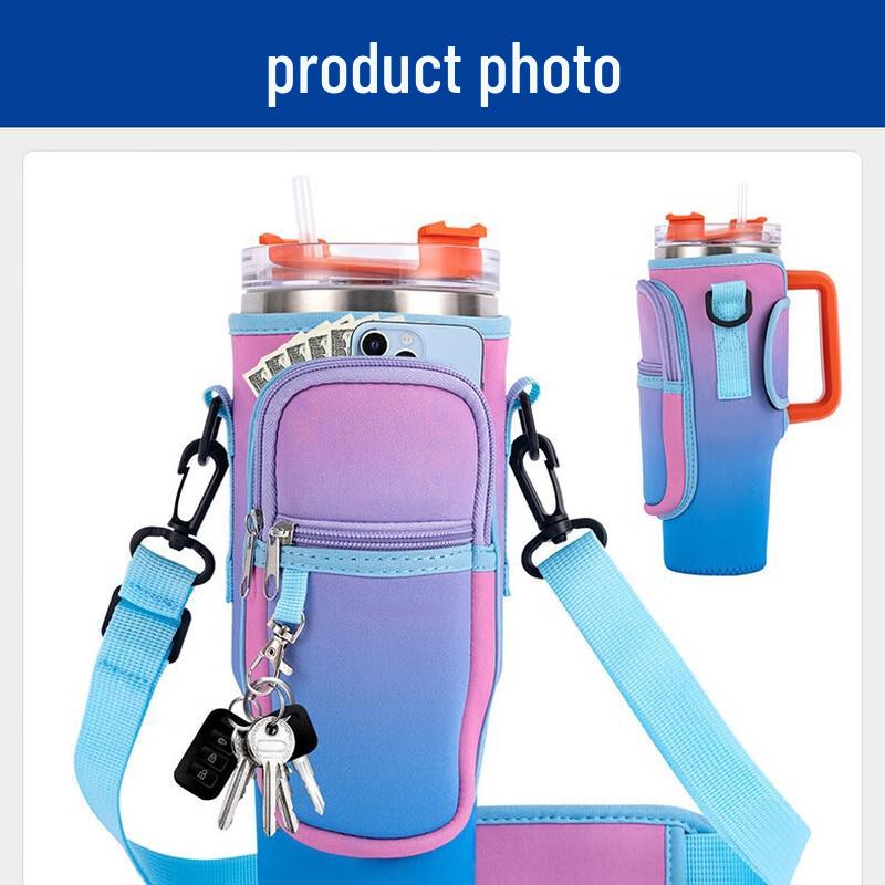 Neoprene Water Bottle Cup Sleeve Set, Gradient Color