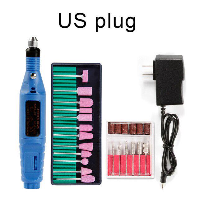 Professional Manicure Machine Electric Nail Drill Bits Pedicure Ceramic Cutter Gel Polish Remover Tool