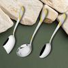 3 Stück Edelstahl Goldene Servierlöffel Set für Esstisch/Küche, 1,8 mm Schwere Stärke