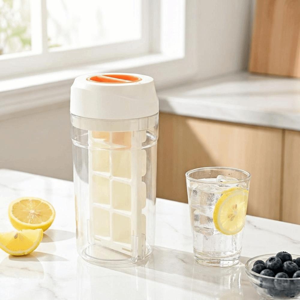 8 Grids Ice Cube Mold Large Capacity Portable Ice Maker Multi-functional Ice Cube Box  Party