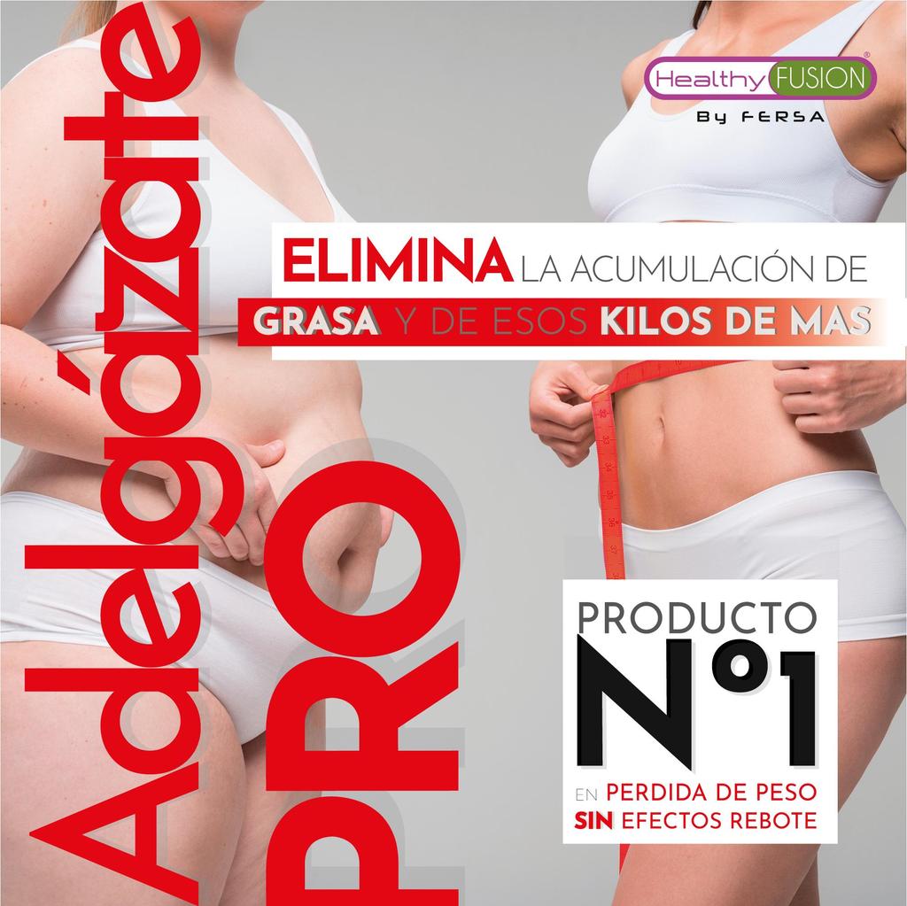 Healthy Fusion | Adelgazante 3 en 1 | Elimina kilos y redefine tu figura | Acción Quemagrasas y saciante del apetito | 90u