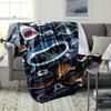 Cozy Shark Face patterns Flannel printed blanket suitable for all seasons suitable for living room office sofa and travel