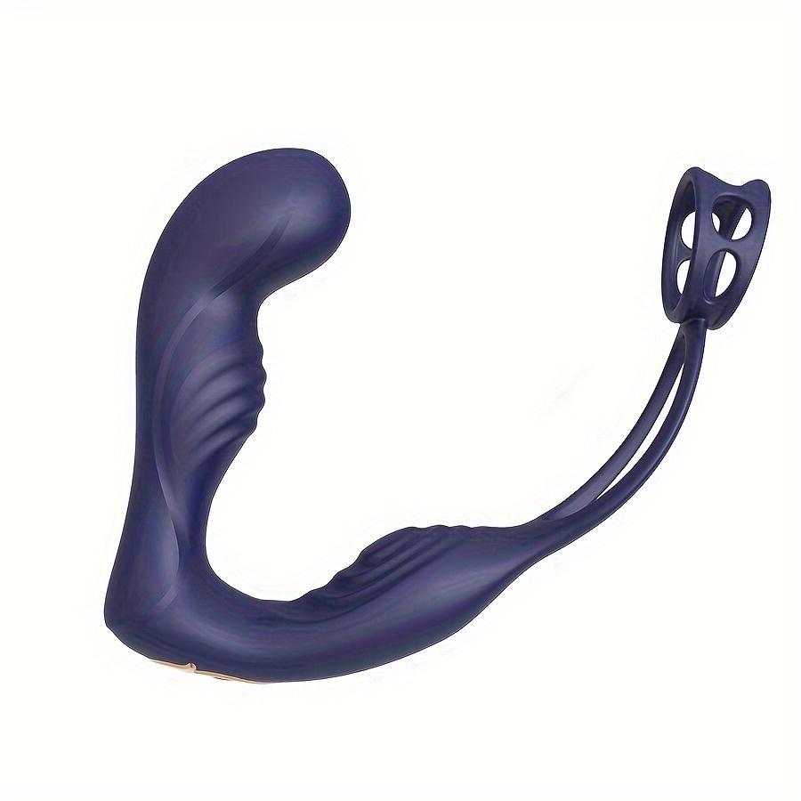 Dual motor Male Vibrator Double Ring Anal Plug Vibrator Silicone Men Prostate Stimulation Toy for Beginners Male Couple