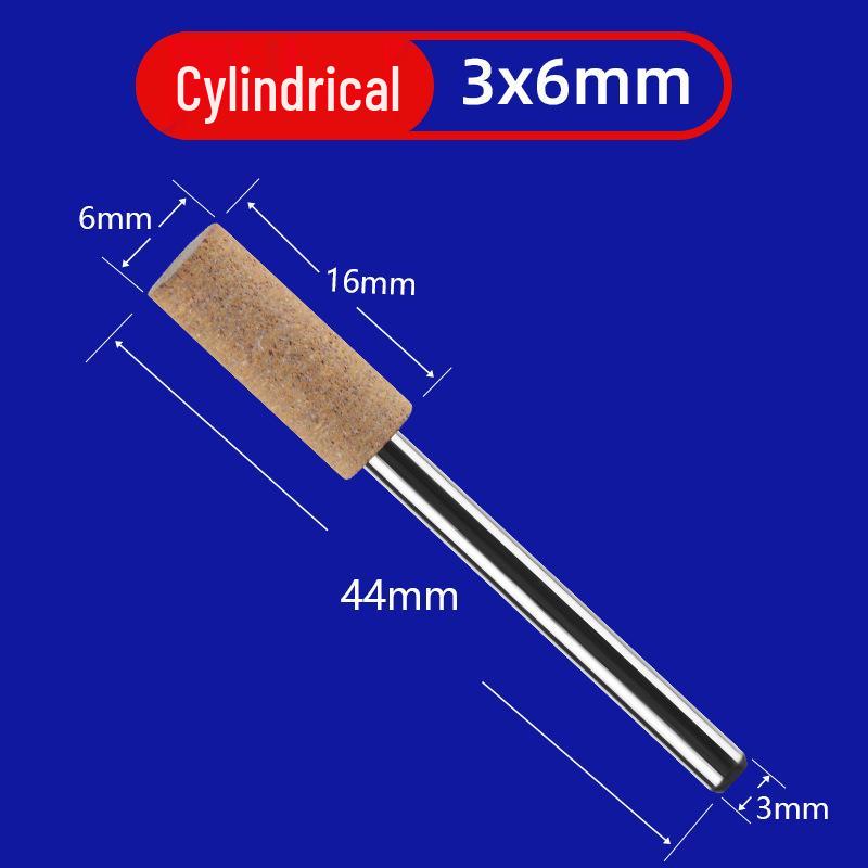 3mm Shank Pneumatic Electric Grinder Set with Cowhide Polishing and Cylindrical Bullet Shape Heads