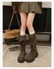 Yueyu Leg Savior 2025 New Adjustable British Style Oversized Leg Circumference High Tube Leg Fine 5cm Boots