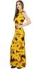 Bimba Women Yellow Long Maxi Dress Chic Style Rayon Sleeveless Spring Day