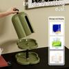 Retro Tissue Box Vintage Tissue Roll Holder Napkin Organizer Stand with Trinket Dish for Home Bedroom Living Room Dining Room Table