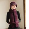 The Elderly Hat Women's Winter Velvet Warm Wool Hat Cold Protection Rabbit Fur Basin Hat