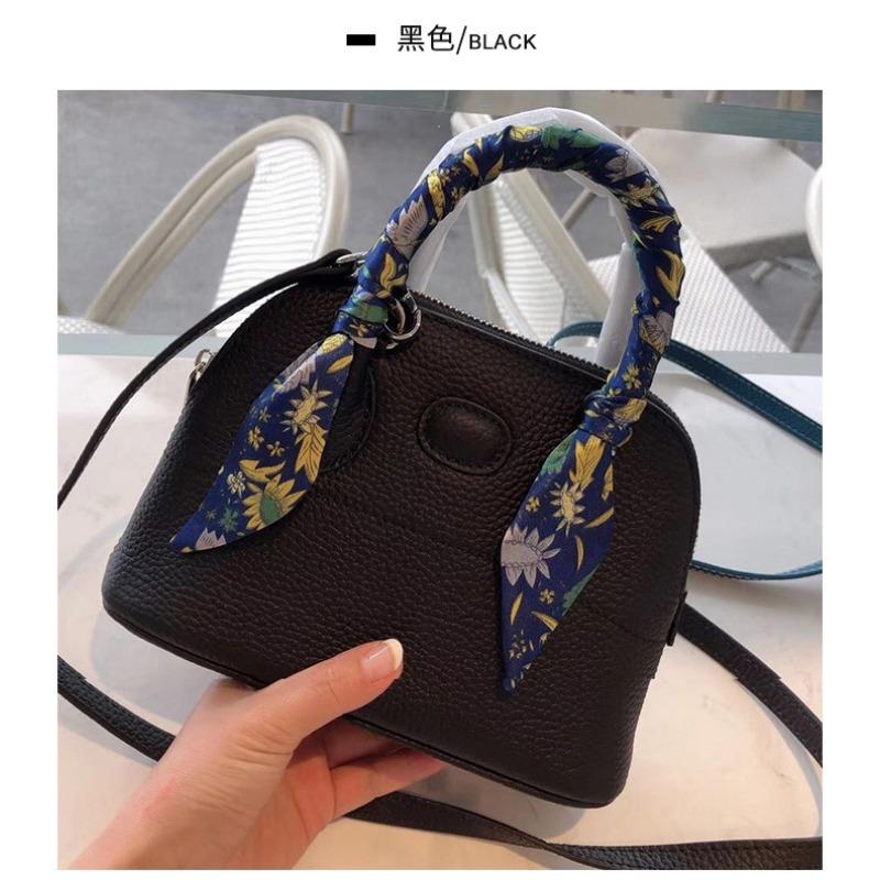 New lychee pattern platinum bag first layer cowhide shell bag single shoulder oblique span leather portable bowling women's bag