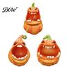 Resin Pumpkin Storage Bowl Big Mouth Box, Halloween Figurine Jewelry Tray, Holiday Desk Ornament Trinket Keys Candy Holder for Home Office Decor