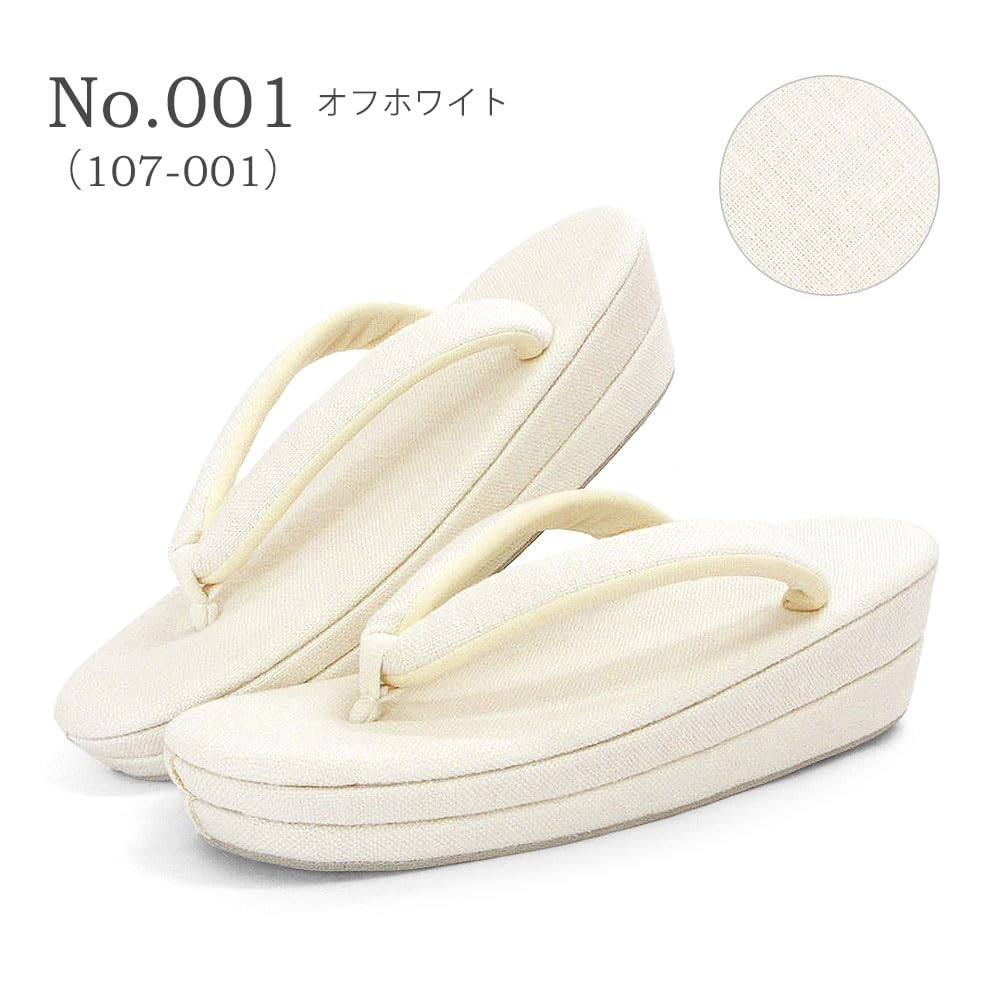 Kyoto Kashin Linen Zori Sandals with Pearl Tone for Street Wear Sizes 3L Perfect for Casual Komon Summer and More Women's 100% Finish,