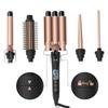 5 IN 1 Hair Curler Set Hair Curling Iron Wand Hair Straightening Brush Hair Waver Temperature Adjustable LCD Temp
