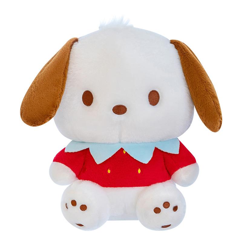 Strawberry Pacha Dog Doll Plush Toy Puppy Doll Anime Peripheral Ragdoll Throw Pillow Birthday Gift