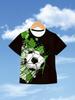 Children's Clothing 3D Football Print Short Sleeve T-Shirt Boy Clothes Summer Casual Quick-Dry Football Shirt Kids Clothes Tops
