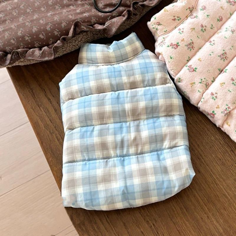 Pet Floral Vest Autumn Winter Pet Cotton Coat Thickened To Keep Warm Small Dog Maltese Bears Wear Vest Coats on Both Sides
