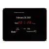 LED Digital Wall Clock with Temperature & Humidity Perpetual Calendar