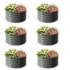 6-Packs 4ft x 18 Tall Round Galvanized Raised Garden Beds Outdoor for Planting Vegetables Flowers Herb Quartz Grey
