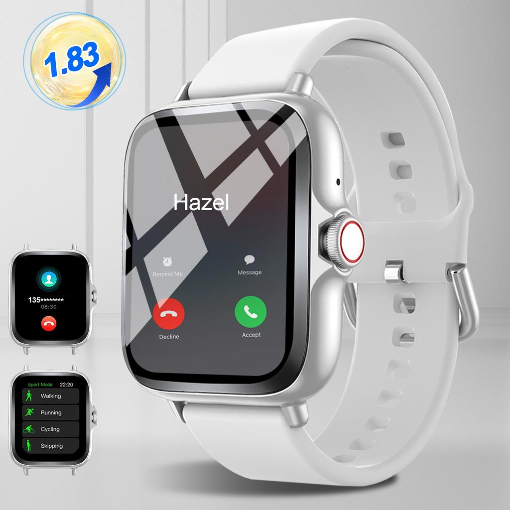 Smart Watch with Full Touch Screen, Call, Message Reminder, Music Control and Other Functions, Compatible with iPhone/android