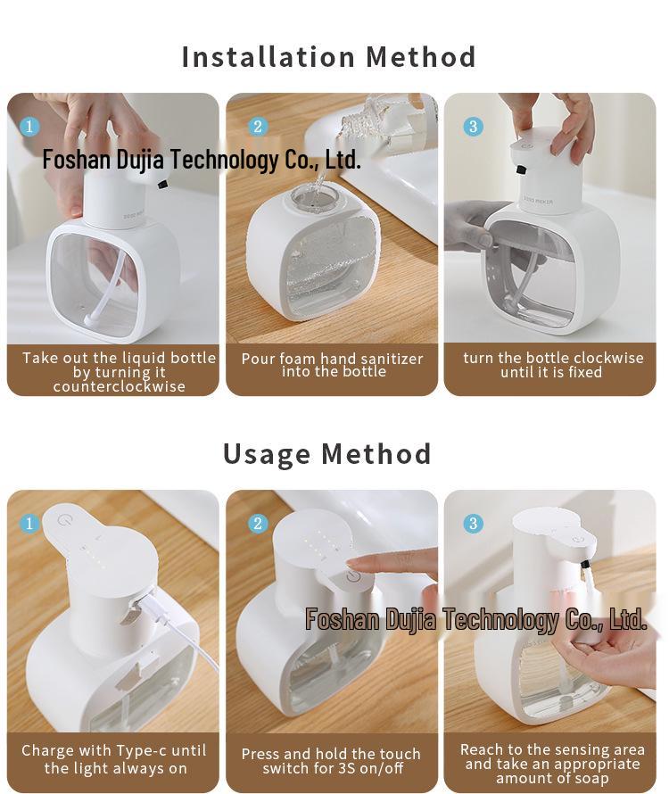 Automatic Electric Foam Soap Dispenser: Smart Induction Hand Washer & Sanitizer.