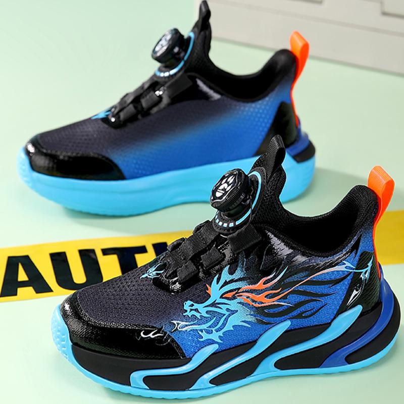 Fashion Children Walking Shoes 2025 Spring New Breathable Comfort Colorful Sports Shoes Mesh Rotating Buckle Running Shoes Kids