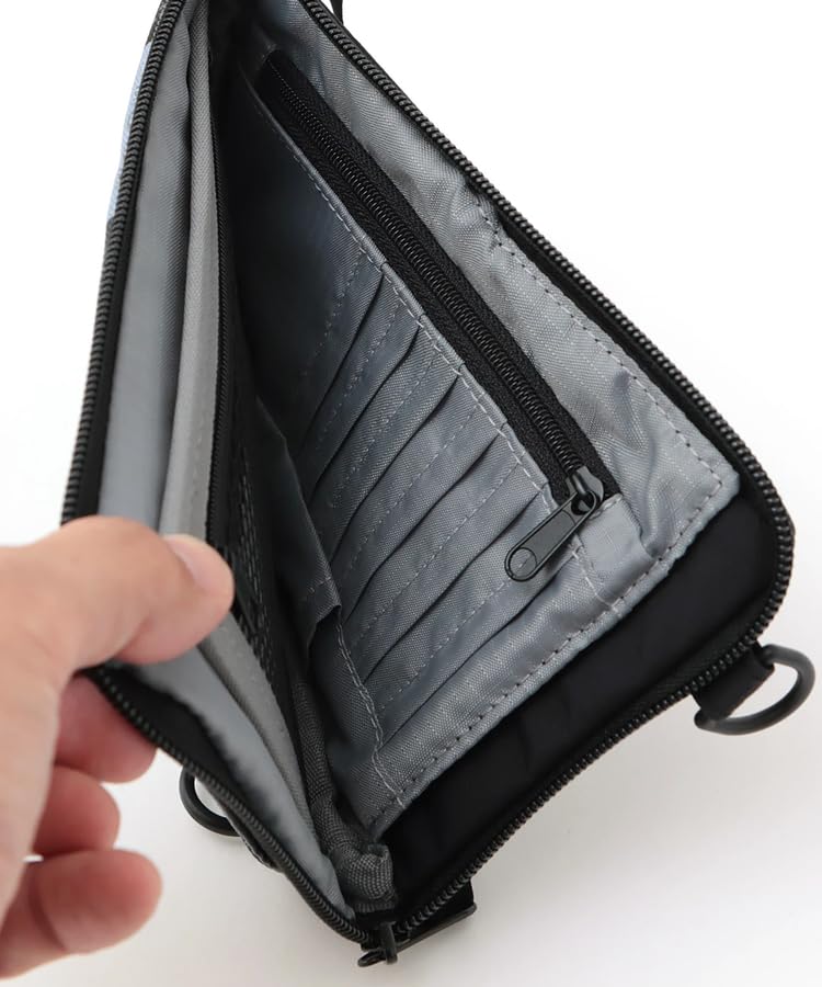 Titicaca Graphic Shoulder Pouch for Women, Smartphone Operation Possible, Wallet, Crossbody, Multi-Shoulder, Free Size, Black, ZNWCBB7002