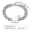 Initialen Cuban Chain Armbänder für Männer Jungen, Alphabet A-Z 26 Buchstaben Edelstahl Kette Armband Verstellbar, Trend Schmuck Geschenk