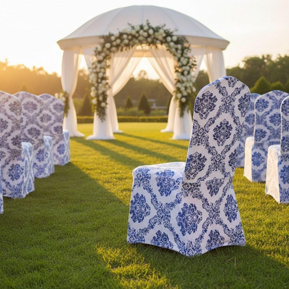 Dust-proof Bronzing Elastic Chair Cover Full Cover Wedding Chair Cover Restaurant