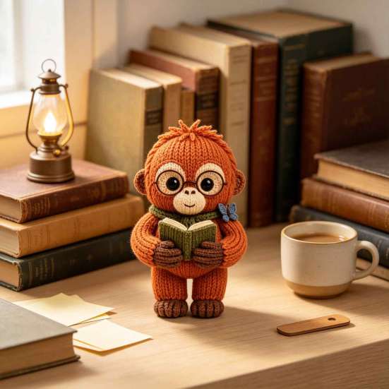 Small Animal Decoration Handmade Knitted Doll for Kids, Soft Crochet Forest Plush Toy, Decorative Figurine Cute Hand Woven Stuffed Doll,