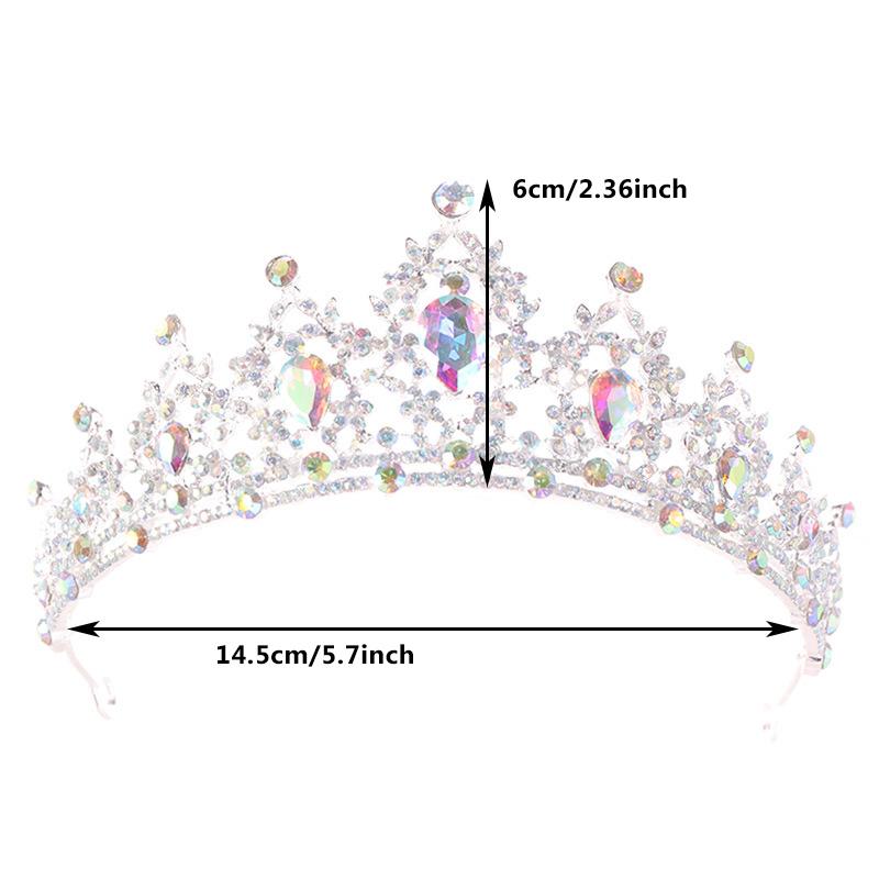 1 Stück Barockstil Kristallkrone Tiara Königinnenkrone Strasslegierung Haarband Damen Braut Hochzeit Haarschmuck